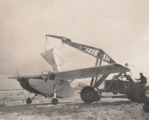 Agricultural plane ready for spreading