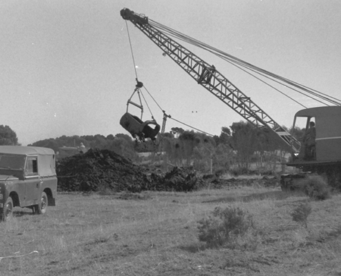 The dragline in action